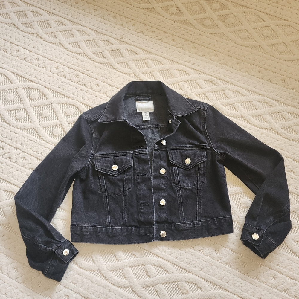 XS Black Denim Jacket BY H&M